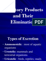 Excretory Products and Their Elimination