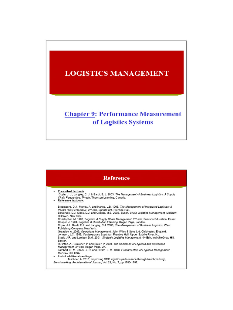Logistics Performance Measurement Guide | PDF | Benchmarking ...