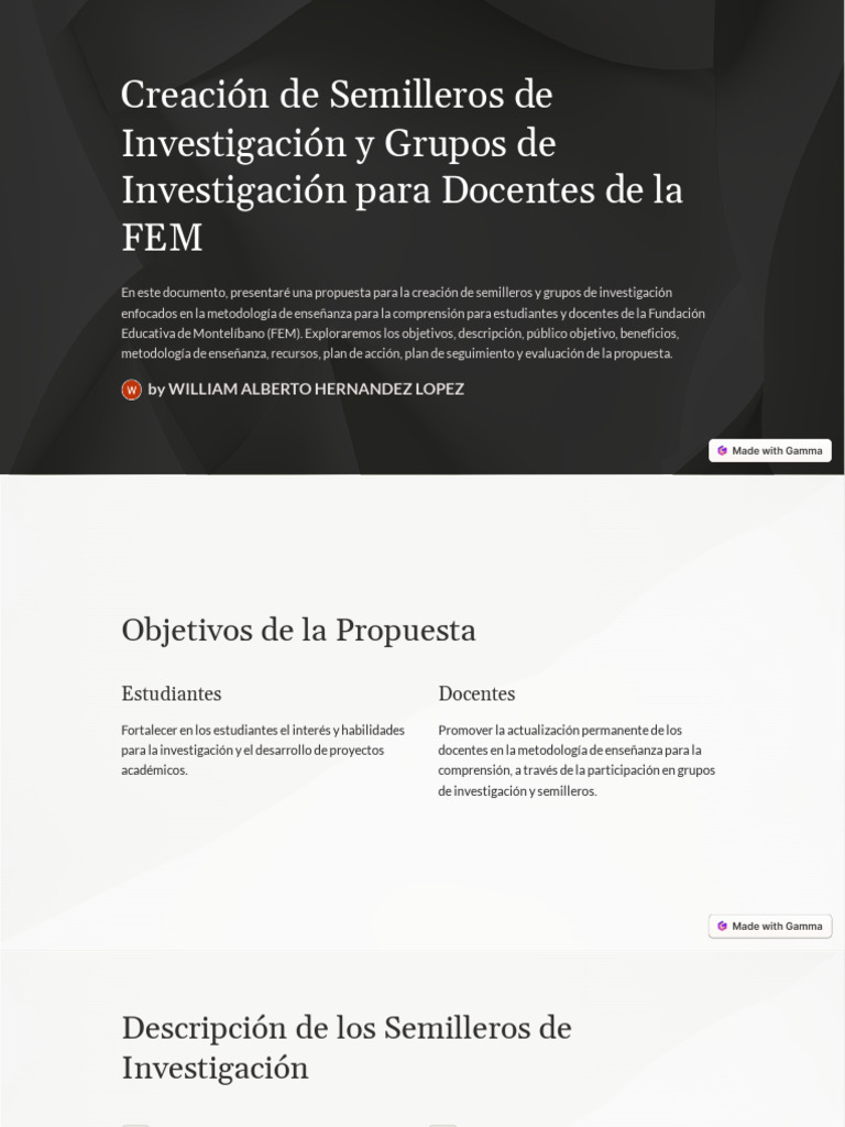 Semilleros y Grupos de Investigación FEM | PDF | Enseñando | Evaluación
