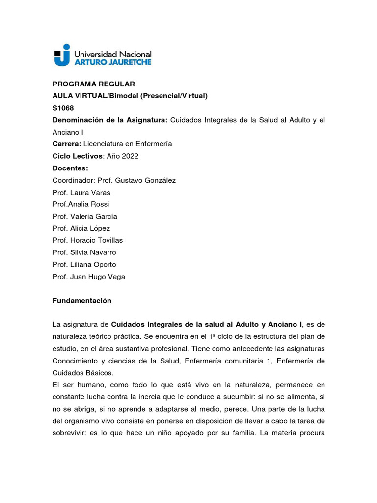 Cuidados de Salud en Adultos y Ancianos | PDF | Adultos | Enfermería
