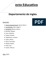 Proyecto Educativo 1 - Ingles