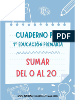 CUADERNO SUMAR DEL 0 AL 20 - 1 CURSO EDUCACION PRIMARIA