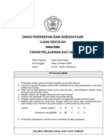 Dinas Pendidikan Dan Kebudayaan Ujian Sekolah Sma/Smk TAHUN PELAJARAN 2021/2022