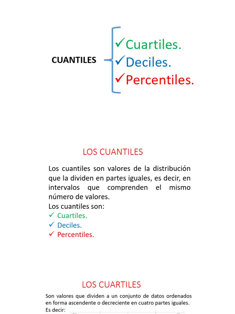 CUARTILES DECILES Y PERCENTILES | PDF | Cuantil | Muestreo (Estadísticas)