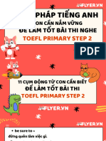 Ngữ Pháp Tiếng Anh Con Cần Nắm Vững Để Làm Tốt Bài Thi Nghe Toefl Primary Step 2