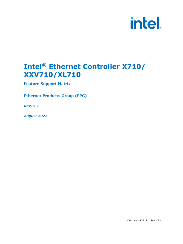 X710-XXV710-XL710 Feature Summary - Rev5 - 1 | PDF | Computing ...