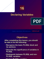 Declaring Variables: Oracle Corporation, 1998. All Rights Reserved