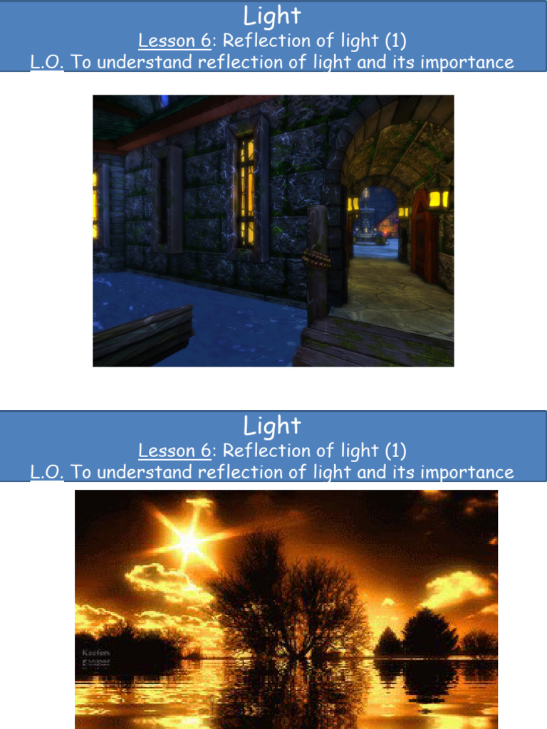 Unit 6 1 Reflection Pdf Reflection Physics Light