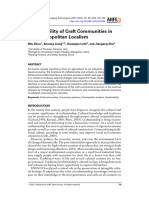 Sustainability of Craft Communities in The Cosmopolitan Localism