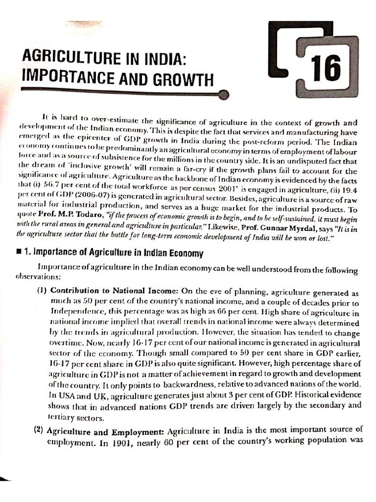 Agriculture in India Importance and Growth | PDF