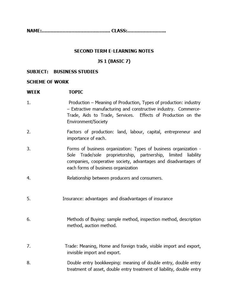 third-term-jss1-business-studies-pdf-debits-and-credits-insurance