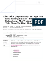 Tâm Thần (Psychiatry) - Ts. Ngô Tích Linh: Trưởng Bộ Môn - Bsckii. Võ Hoàng Long: Phó Trưởng Bộ Môn - Ths. Phạm Thị Minh Châu: Leader