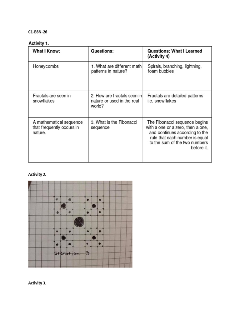 Math Patterns & Fractals in Nature | PDF