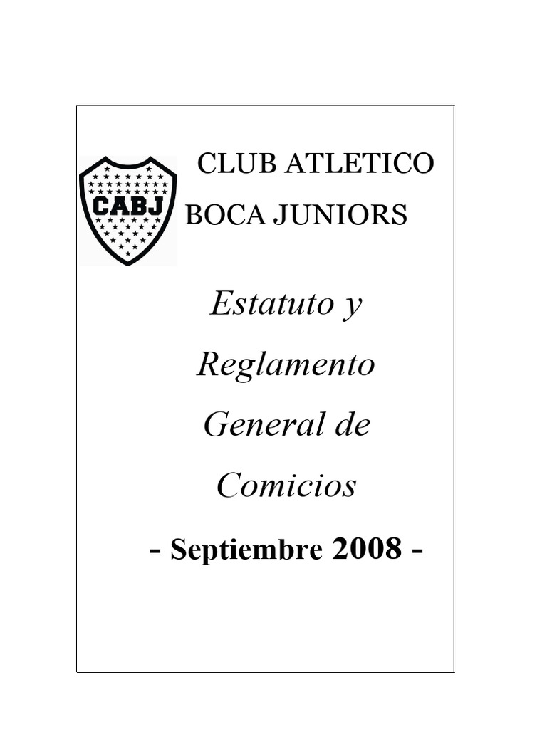 Estatuto de Boca Juniors 2008 | PDF | El proceso de destitución ...