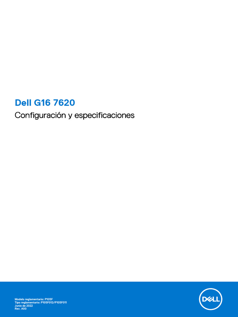 Dell g16 7620 setup and specifications es xl pdf ieee 802 11