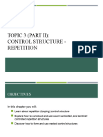 Topic 3 - Control Structure (Part 2)