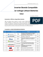 List of The Inverter Brands Compatible With TBB Low-Voltage Lithium Batteries V3.0