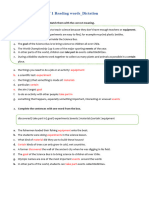 LOOK 6 unit 1 reading dictation words KEY