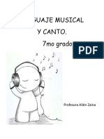 Lenguaje Musical Y Canto. 7mo Grado.: Profesora Ailén Zaina