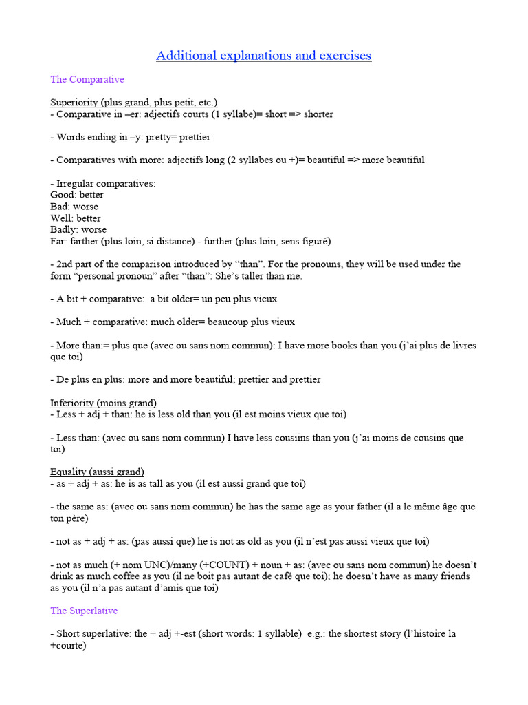 23-24 Q2 Grammar Extra Explanations Exercises | PDF | Linguistics ...