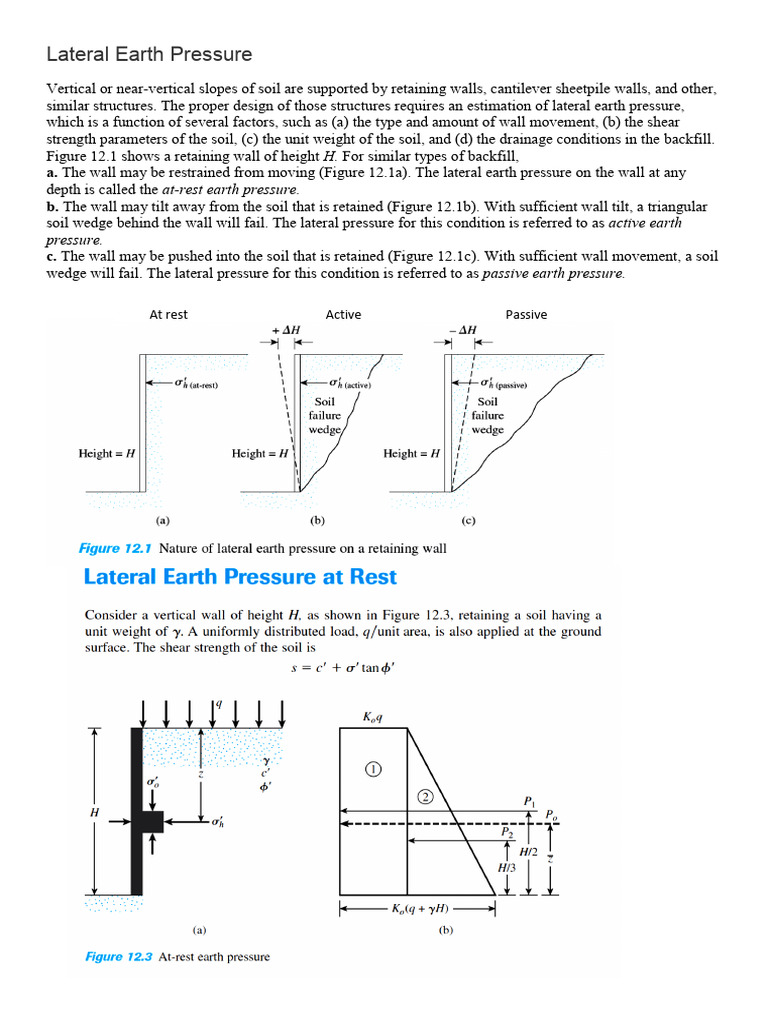 Lateral Earth Pressure 2 | Download Free PDF | Classical Mechanics ...