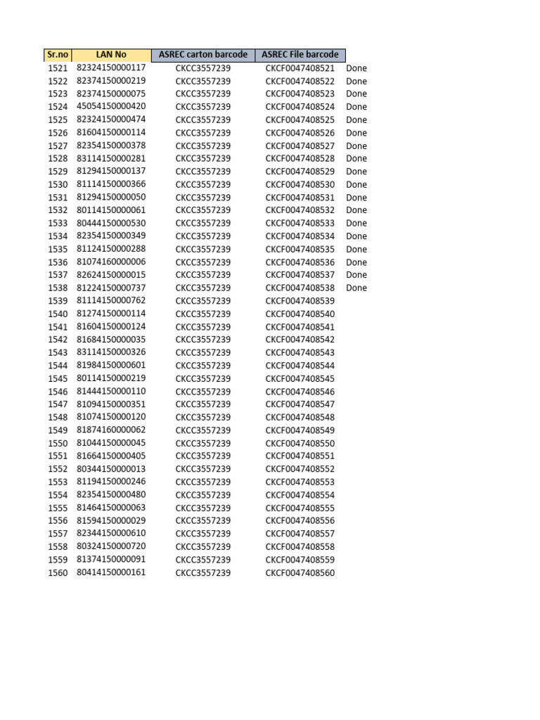 Barcode Inventory List | PDF