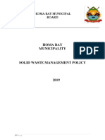 Homa Bay Municipality Solid Waste Management Policy