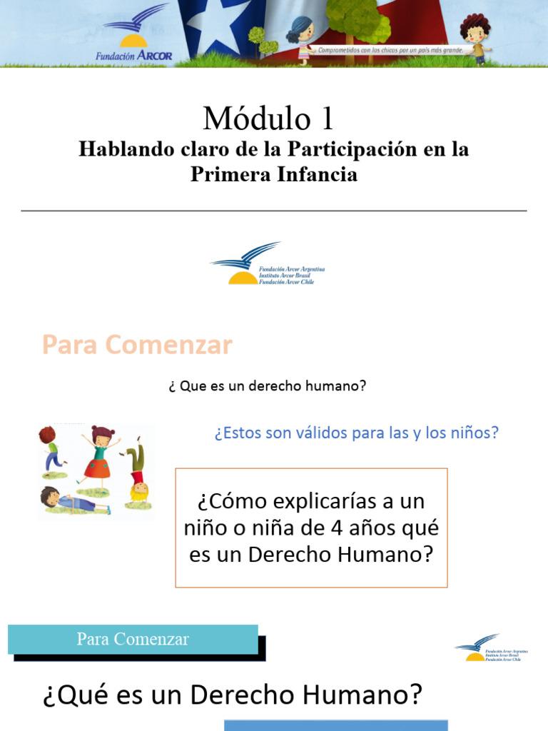 Modulo 1 Participacion en La Primera Infancia | PDF | Derechos de los ...