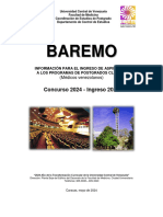 Baremo Concurso 2024 - Ingreso 2025