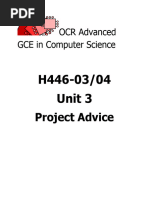 H446-03 Project Advice (2016-2017)