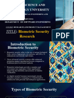 Biometric Security Research
