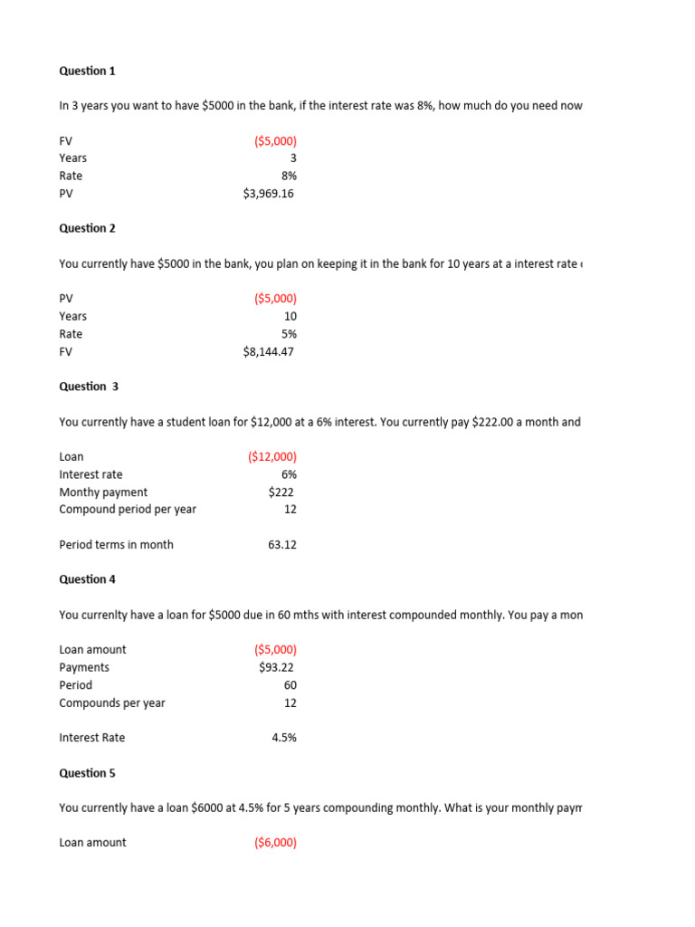 Week+11+in Class+Assignment | PDF | Interest | Interest Rates