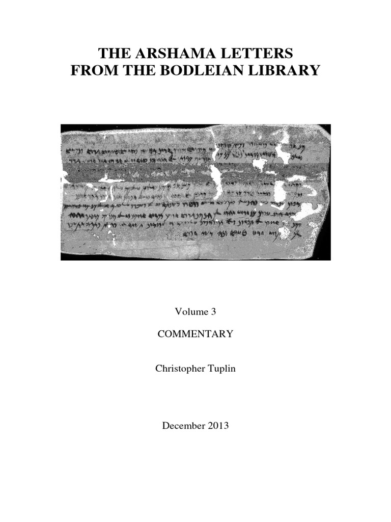 Commentary on the Arshama Letters | PDF | Grammatical Gender ...