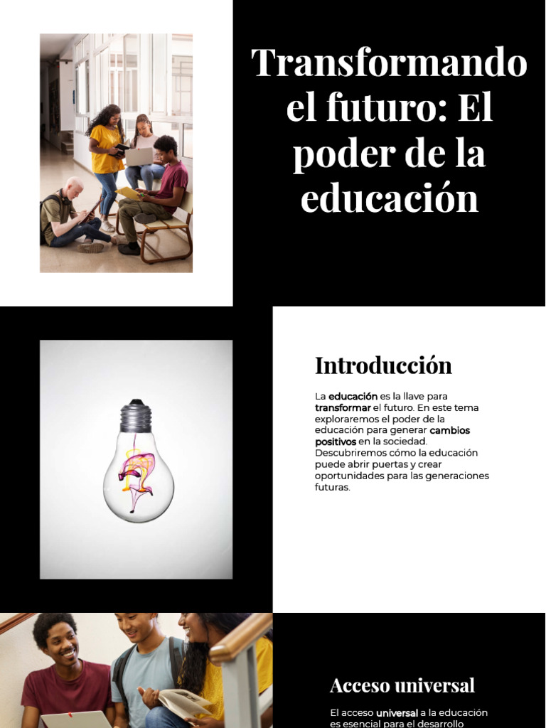 Transformando El Futuro El Poder De La Educacion Pdf