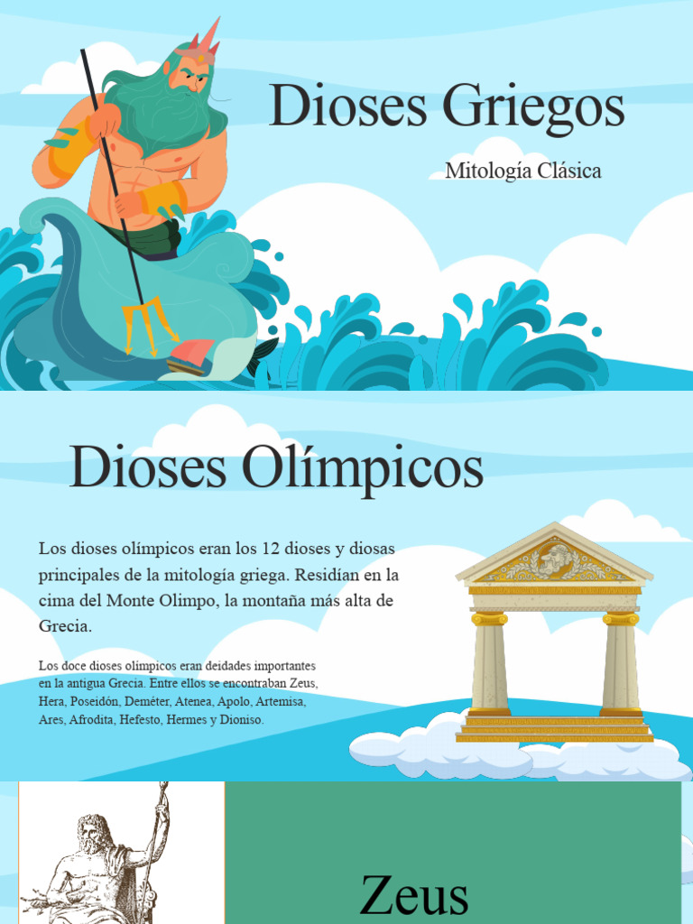 Los 12 Dioses del Olimpo Griego | PDF | Doce olímpicos | Hera