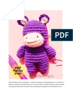 Hipopotamo Facil Amigurumi Patron PDF Gratis en Espanol