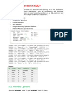 What Is An Operator in SQL