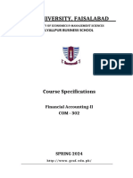 Financial Accounting-II Course Outline