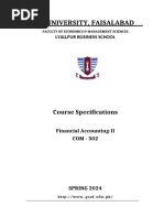 Financial Accounting-II Course Outline