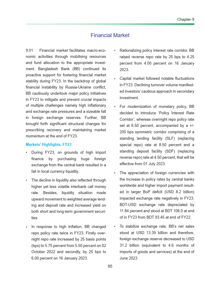 Financial Market: Markets' Highlights, FY23 | PDF | Repurchase ...