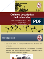 Química Descriptiva de Los Metales: Universidad Nacional de Ingenieria