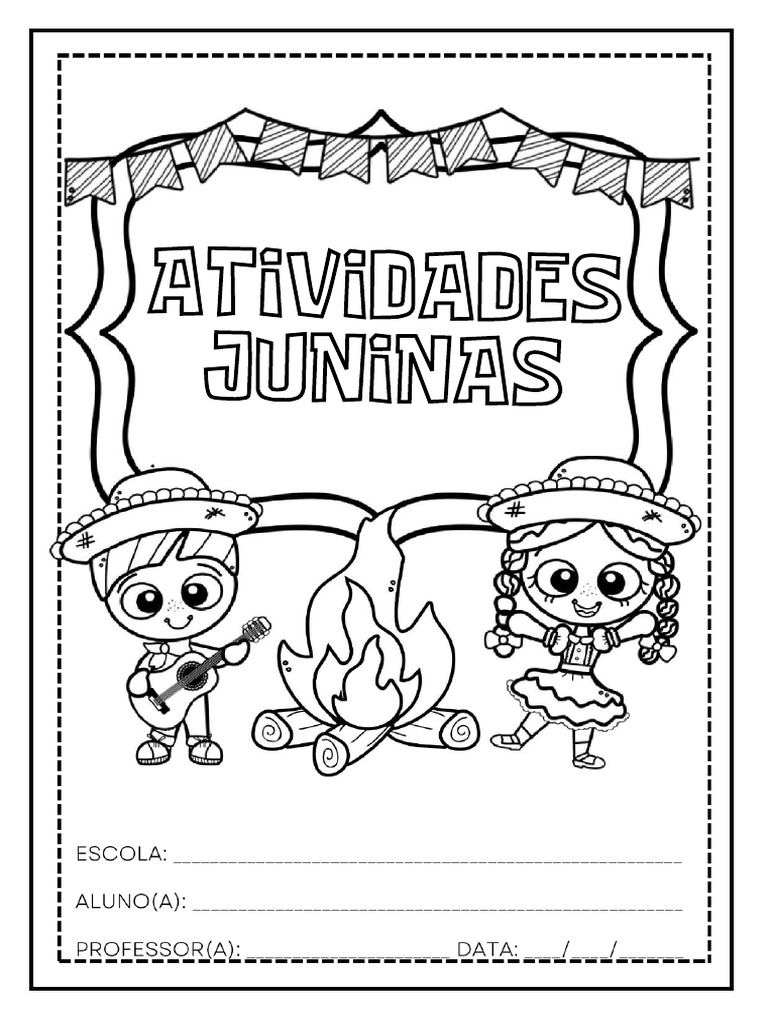 Atividades de Colorir Festa Junina | PDF | Direitos Autorais
