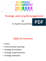 Strategic Planning &management: by Dr. Raafat Youssef Shehata