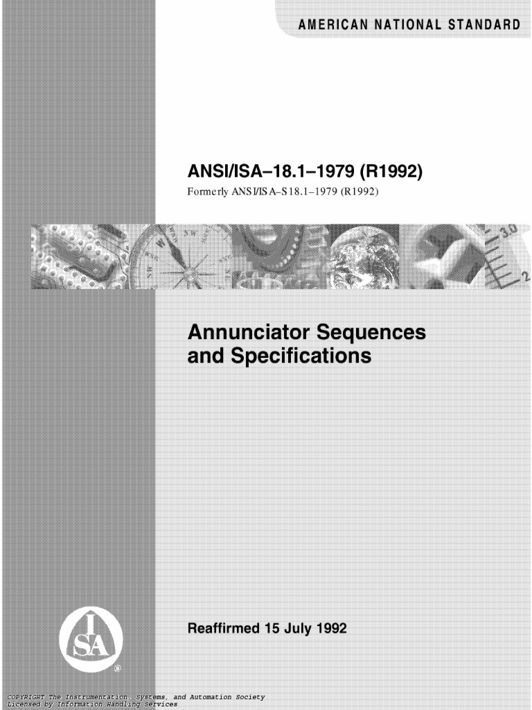 Ansi Isa 18.1 92 | PDF | Switch | Electrical Engineering