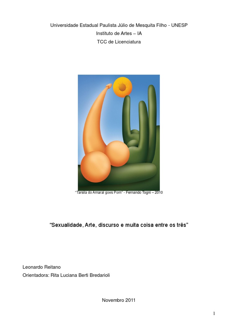 Sexualidade, Arte, Discurso e Muita Coisa Entre Os Três PDF Relação sexual Sociologia