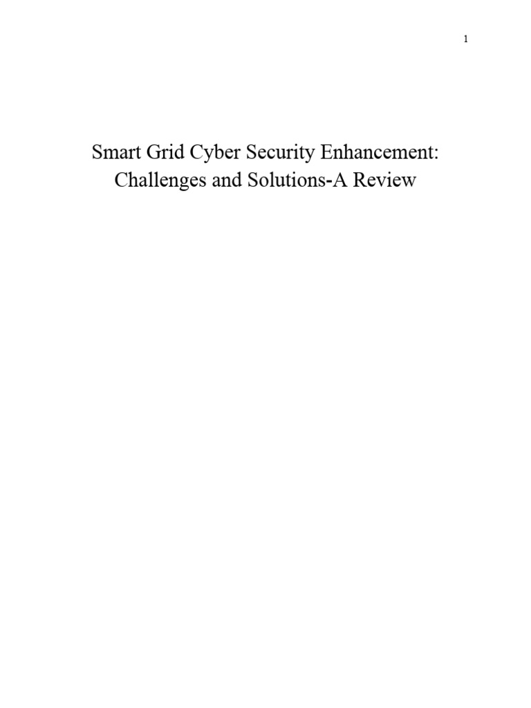 Smart Grid Cybersecurity Challenges & Solutions | PDF | Security ...