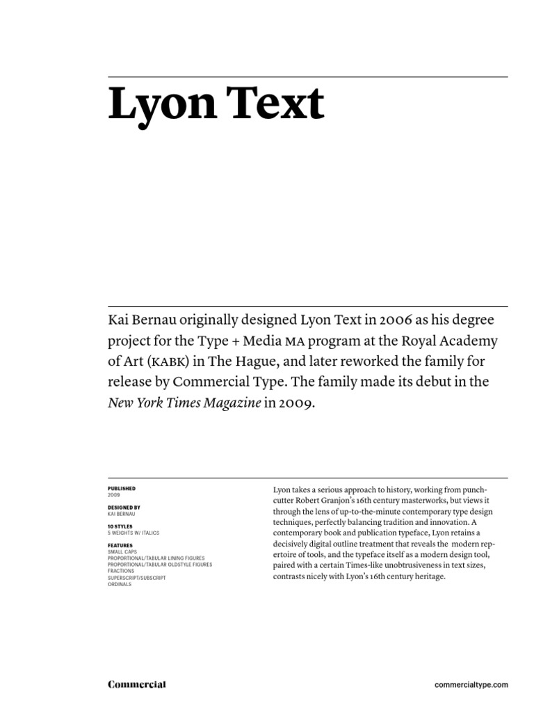 Lyon Text Typeface Overview | PDF | Situationist International | Typefaces