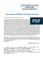 Editeurs Francophones - Annuaire 2024