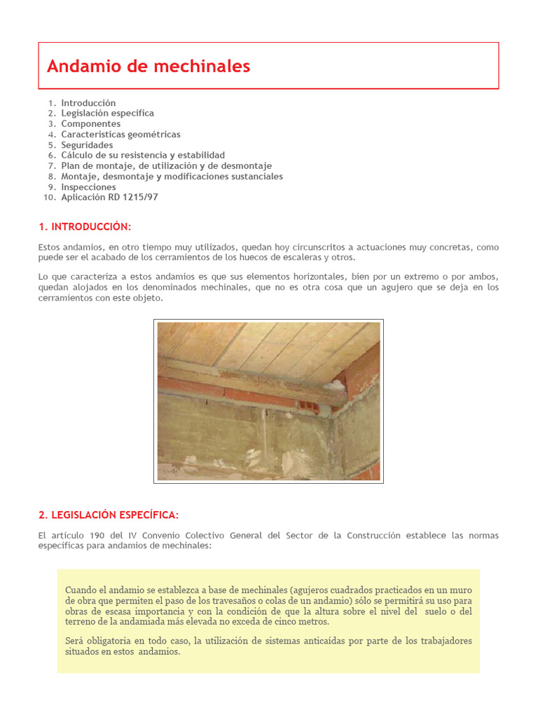 Andamio De Mechinales Pdf Andamio