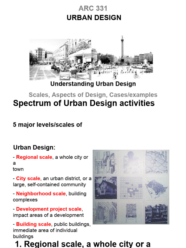Urban Design: Scales and Examples | PDF | Urban Design | Planning
